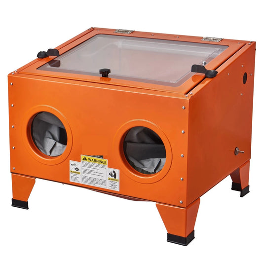 Portable Benchtop Sand Blaster 25 Gallon Sandblasting Cabinet with Blasting Gun Nozzles Paint Stain Rust Removal