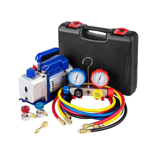 Vacuum Pump,4.8CFM AC Refrigerant Vacuum Pump With Gauges HVAC Refrigeration Home Vacuum Packing Air Condition Automobile Maintenance ,Widely Use