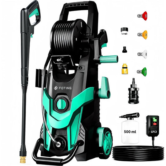FOTING 4500Max at 3.2 GPM 14 Amps Corded Electric Pressure Washers with GFCI Protection, Quick Connect Tips,Blue
