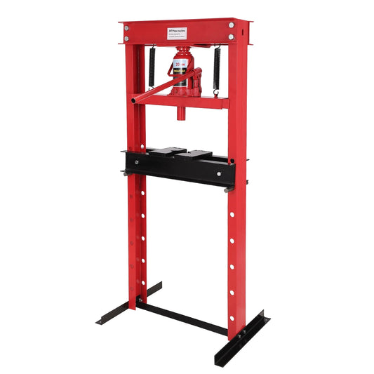 2025 New 6/12/20 Ton Hydraulic Press, Benchtop Hydraulic Shop Press, H-Frame Garage Floor Press with Press Plates, Adjustable Working Table Height