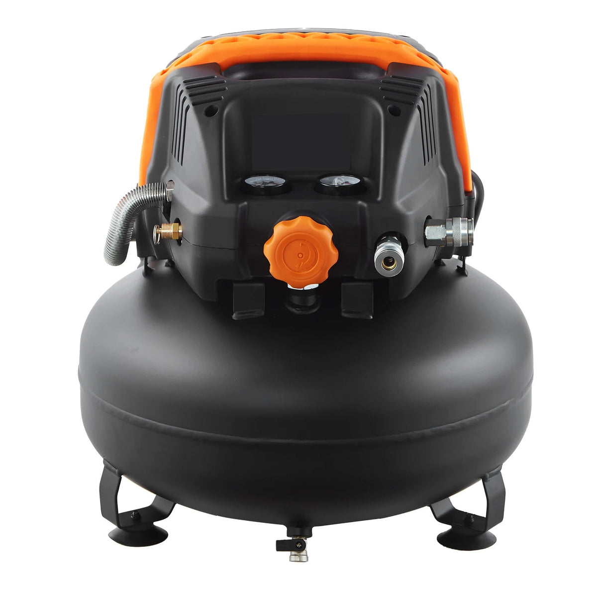 KFFKFF 6 Gallon Air Compressor, 1.7HP 2.3CFM @ 90PSI Portable Pancake Air Compressor & 150PSI Max Working Pressure, Oil-Free Compressor Tank for Tire Inflation, Spray Painting, Woodwork Nailing, 120V