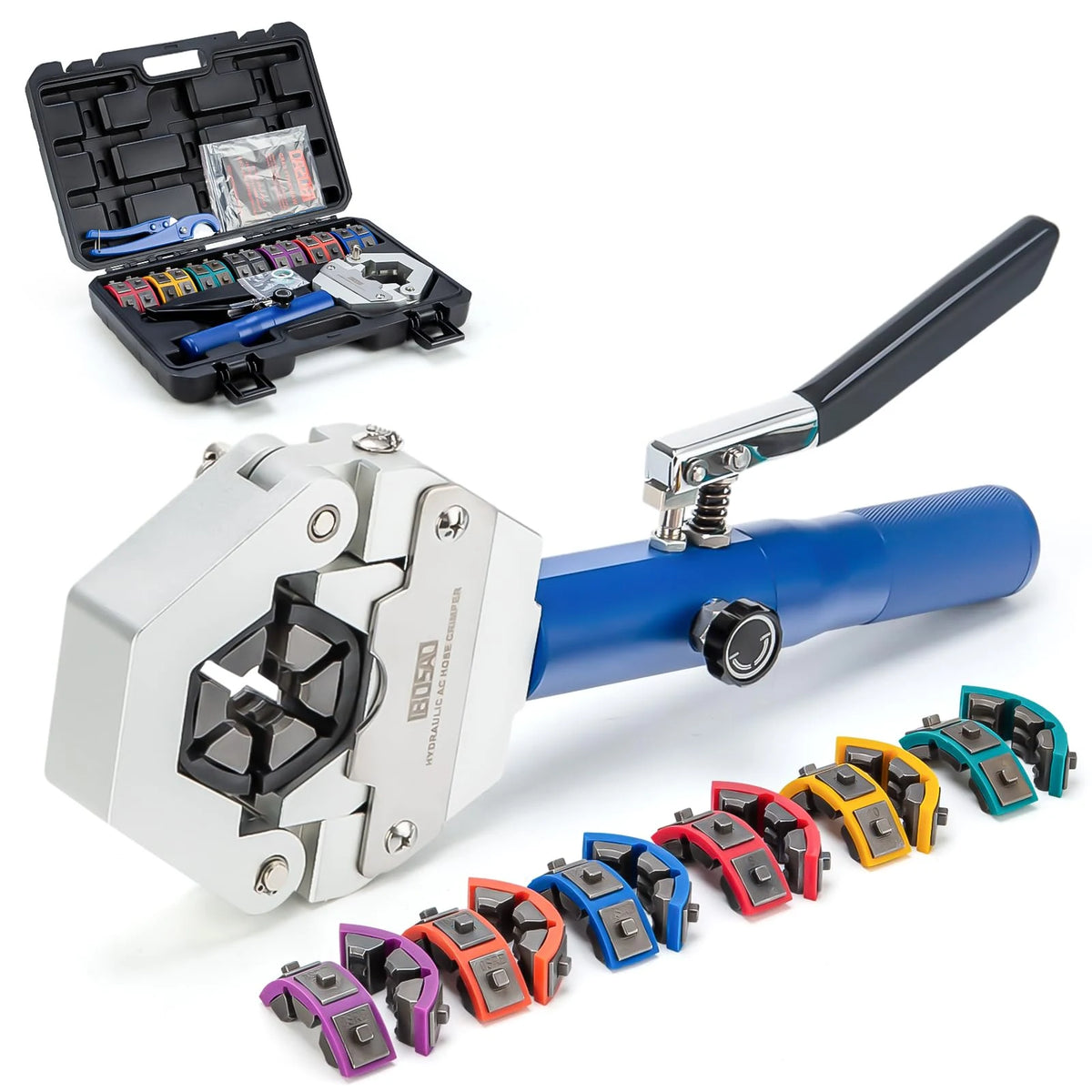 IBOSAD Hydraulic AC Hose Crimper Hydra-Krimp 71500 Manual A/C Hose Crimper Kit Air Conditioning Repaire Handheld Hydraulic Hose Crimping Tool for BH Air Conditioner Hose & Beadlock A/C Fittings