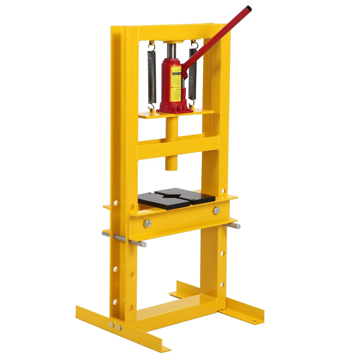 Yiwa Hydraulic Shop Press, 6 Ton Hydraulic Press, H Frame Garage Floor Benchtop Press Adjustable Shop Press with Plate for Gears and Bearings