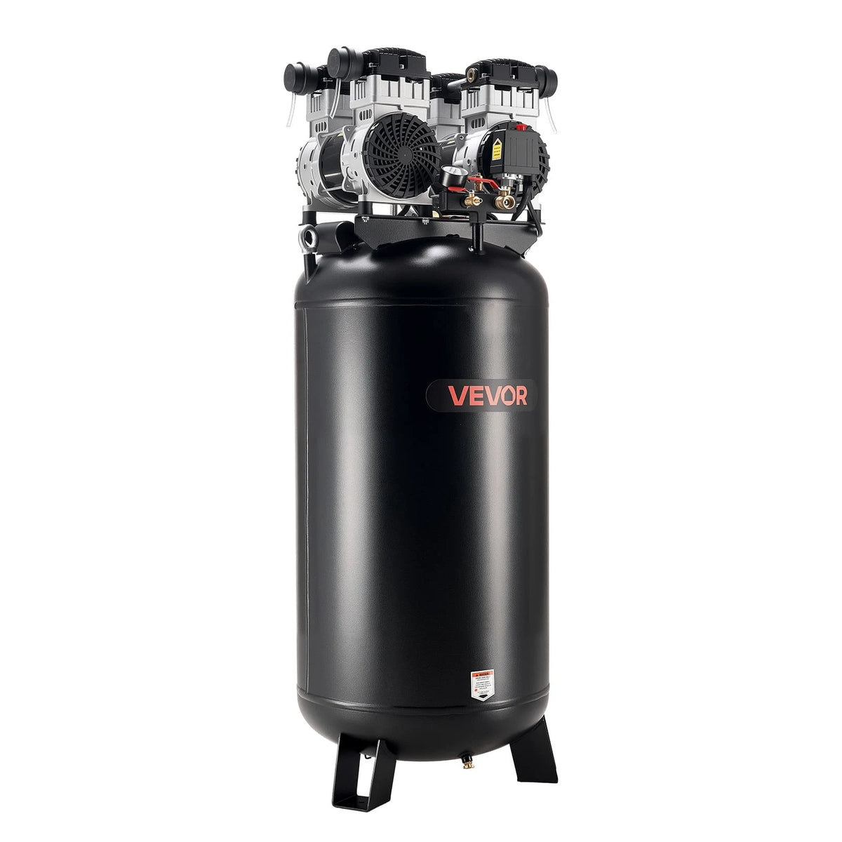 VEVOR 60 Gallons Heavy-Duty Air Compressor, 4HP 10SCFM at 90PSI Air Compressors with Max 125PSI Pressure, Oil-Free Compressor Tank(230V 60Hz, No-Plug)