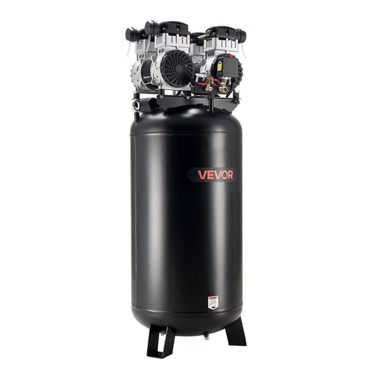 VEVOR 60 Gallons Heavy-Duty Air Compressor, 4HP 10SCFM at 90PSI Air Compressors with Max 125PSI Pressure, Oil-Free Compressor Tank(230V 60Hz, No-Plug)