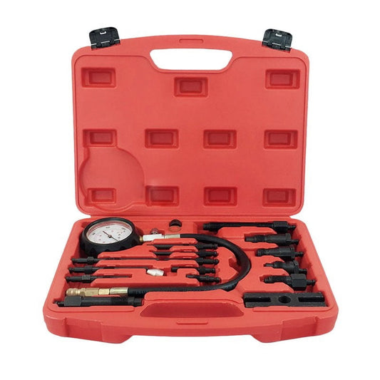 Professional Diesel Engine Cylinder Compression Tester 1000PSI Pressure Detector Automotive Tool Gauge Test Kit Red