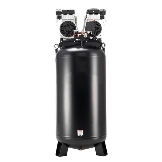 KFFKFF 60 Gallons Heavy-Duty Air Compressor, 4HP 10SCFM at 90PSI Air Compressors with Max 125PSI Pressure, Oil-Free Compressor Tank for Industrial Manufacturing(230V 60Hz, No-Plug)
