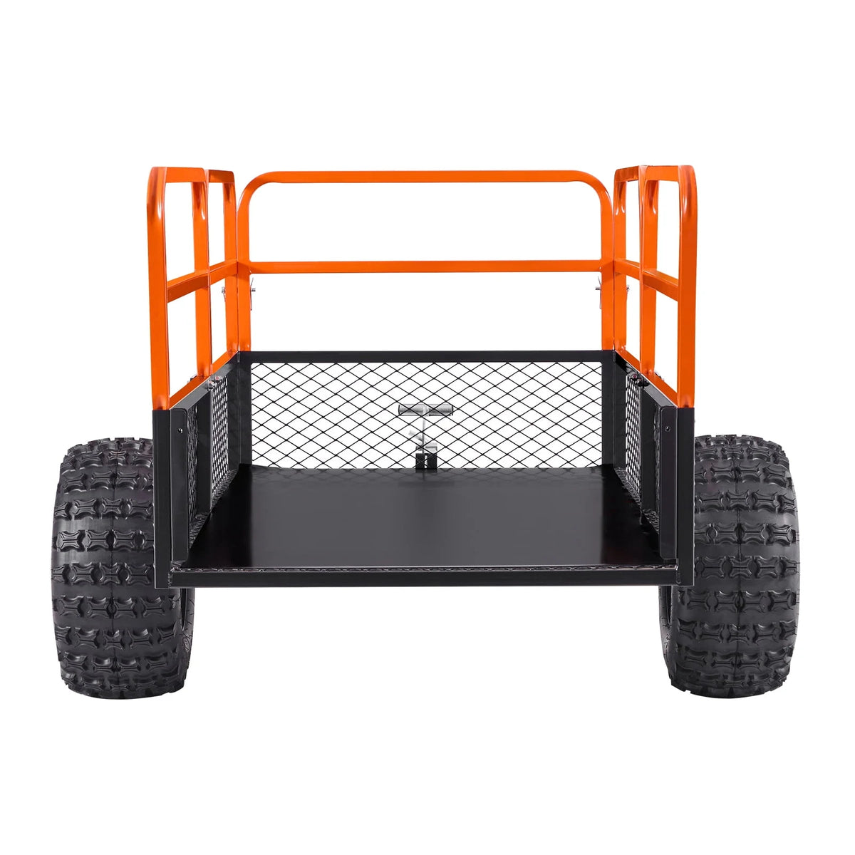 KFFKFF Garden Utility Trailer, 28 Cu. Ft. & 1800lbs, ATV UTV Trailer, Tow Behind Steel Dump Trailers, Removable Rear Panel, Heavy Duty Pull Behind Yard Trailers