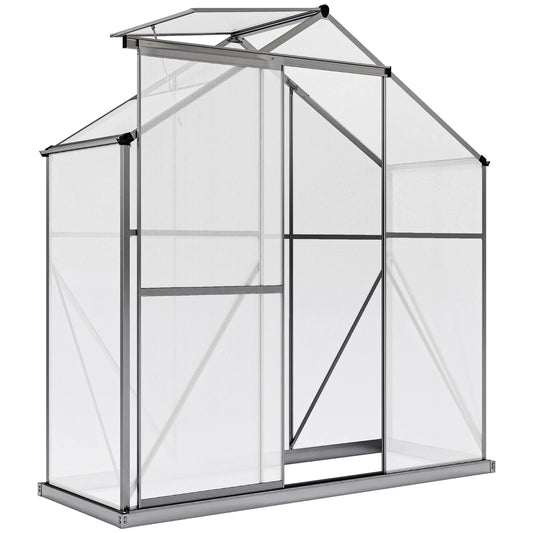 Outsunny 6' x 2.5' Polycarbonate Greenhouse Aluminium Walk-in Green House