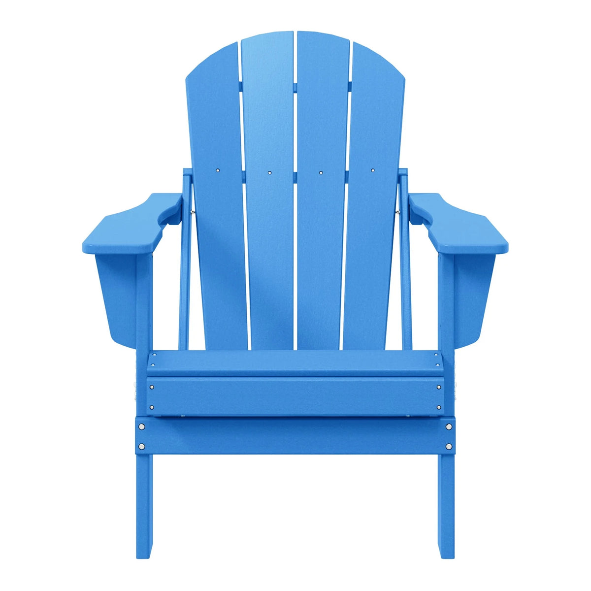 WestinTrends Malibu Classic Outdoor Patio HDPE Folding Poly Adirondack Chair, Pacific Blue