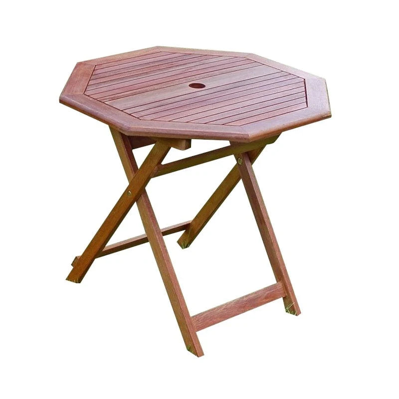 International Caravan Highland 30" Folding Patio Table in Stain