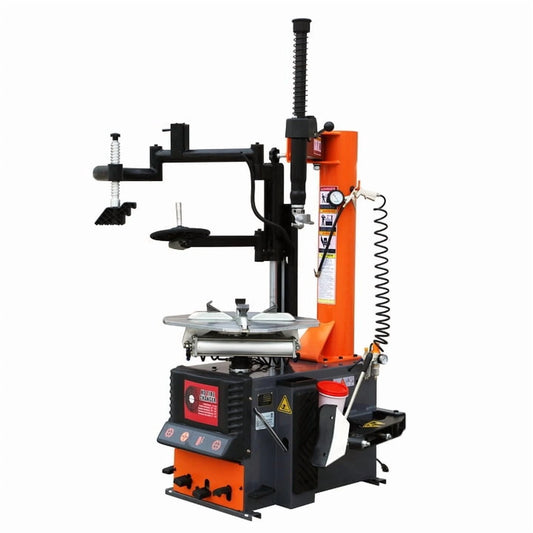 TMG Industrial Semi Automatic Tire Changer with Pneumatic Assist Arm, 12" - 24" Rim Clamping, CETL Certified, TMG-TC24A