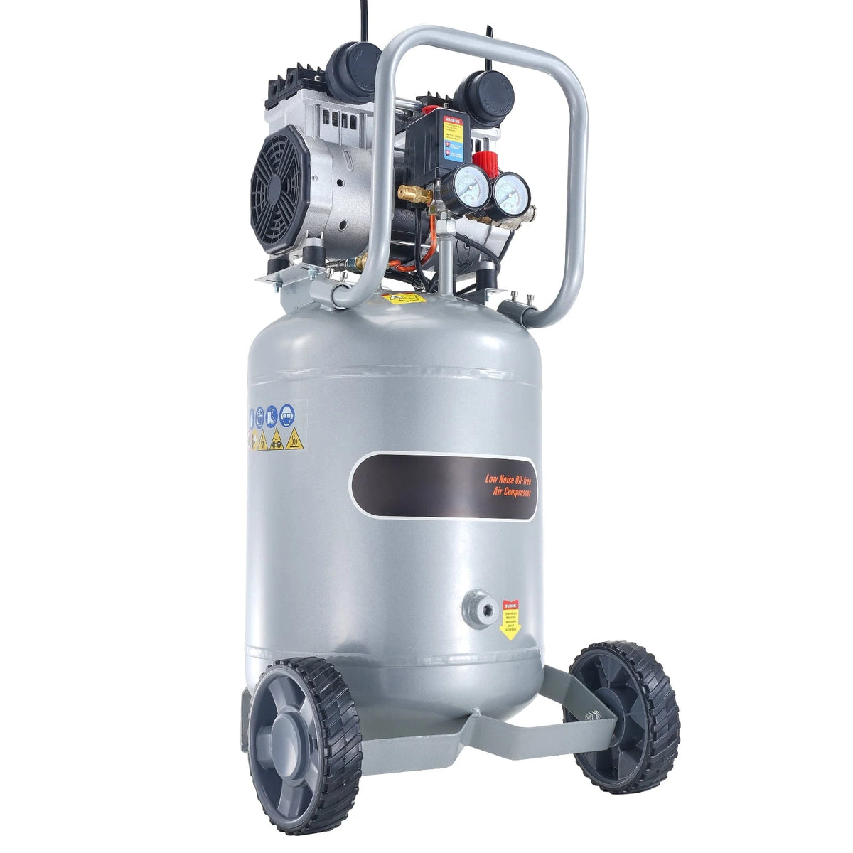 KFFKFF 13 Gallon Air Compressor, 2HP 4.6 SCFM@90PSI Oil Free Air Compressor Tank with 125PSI Max Pressure, 66dB Ultra-Quiet Compressor