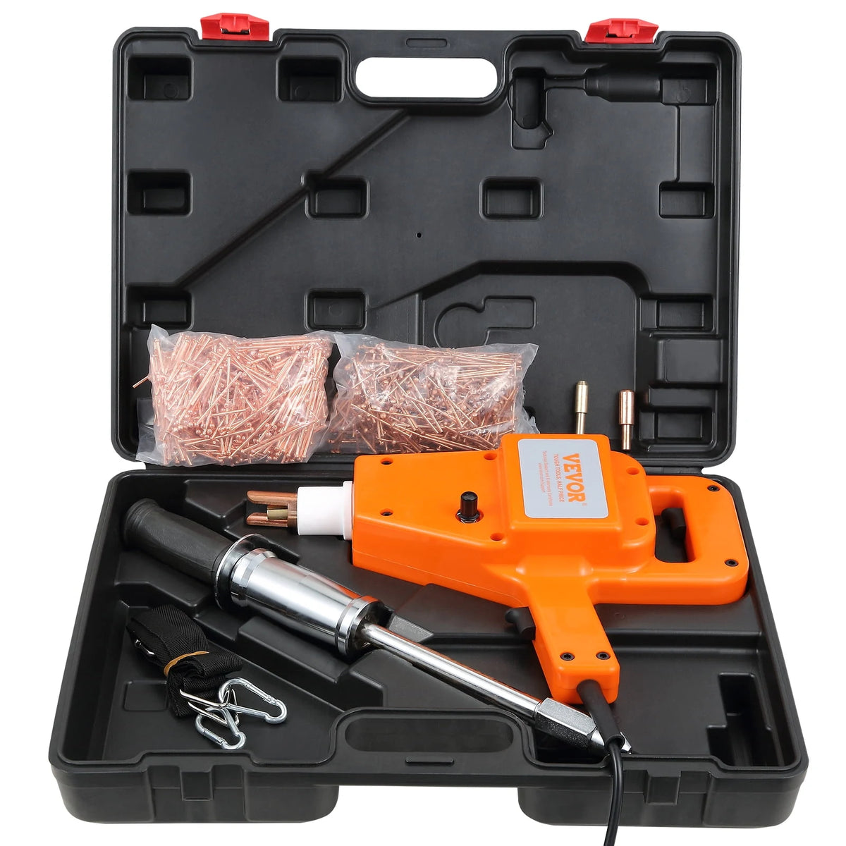 VEVOR Auto Body Dent Puller Welder 110v 800va Stud Welder Kit 1600a Spot Welder with Complete Accessory Kit 200 Nails for Car Body Panel (14x9'', Yellow)