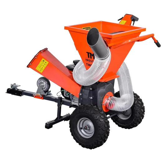 3" Wood Chipper Shredder Vacuum – 7HP Gas Kohler Engine, Tow-Behind 1-7/8" TMG-GWC3