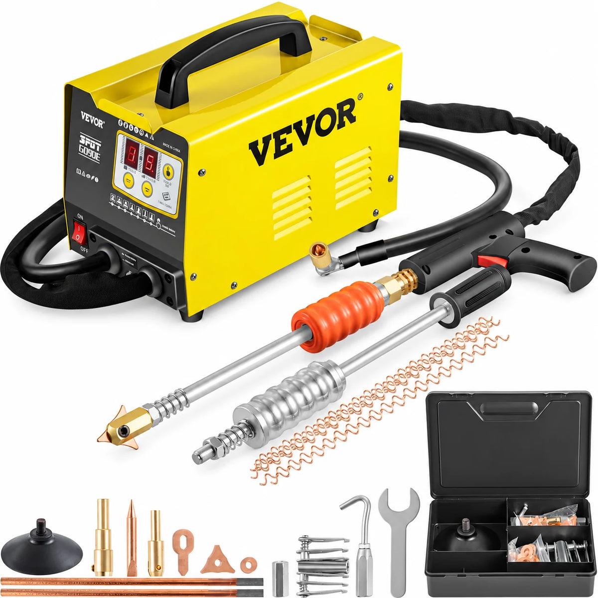 VEVOR G90E Vehicle Panel Spot Puller Dent Spotter 3500s Spot Dent Puller 3kw Spot Welding Machine Multispot Bonnet Door Repair 110v