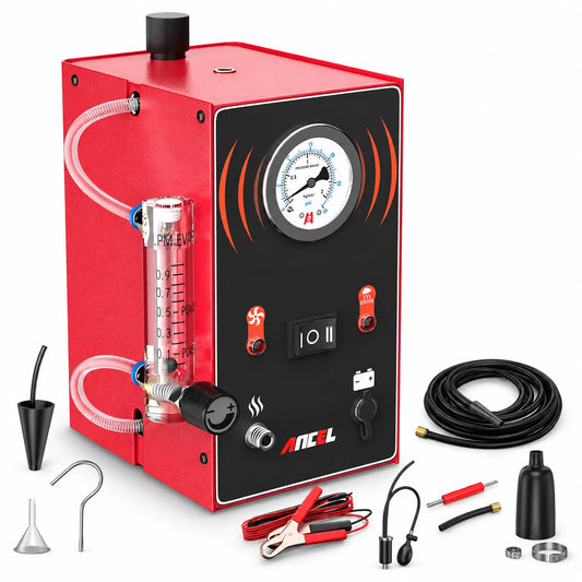 ANCEL S200 Smoke Machine Automotive Leak Detector, Evap Smoke Machine Leak Diagnostic Tester, Dual Mode Auto Fuel Pipe System Vacuum Leak Smoke Tester with Pressure Gauge for All Car/Motorcycle/Truck