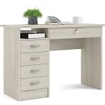 Walden Desk with 5 Drawers, Light Woodgrain Color, Light Woodgrain