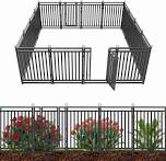 Petorldog Decorative Garden Fence Metal Dog Fence Outdoor for Yard, 36ft (L) x 40in (H), 14 Panels + 2 Gates, No Dig, 40 / 8 Panels