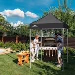 EAGLE PEAK 5x5 Pop up Canopy Tent Instant Outdoor Canopy Easy Set - up Straight Leg Folding Shelter(blue), Gray
