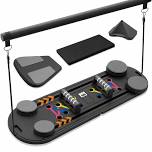 12-in-1 Foldable Pilates Reformer Board with Ergonomic Handles, Resistance Bands and Digital Timer, 330 lb Capacity, Black