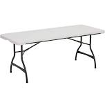 Lifetime 6 Foot Rectangle Folding Table, Indoor/Outdoor Commercial Grade, Black (280350), White/Gray